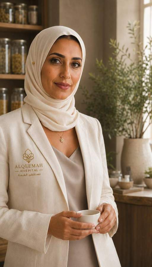 د. مها الحمدان، رئيسة قسم طبِّ طول العمر، في عيادة الصحَّة التكامليَّة